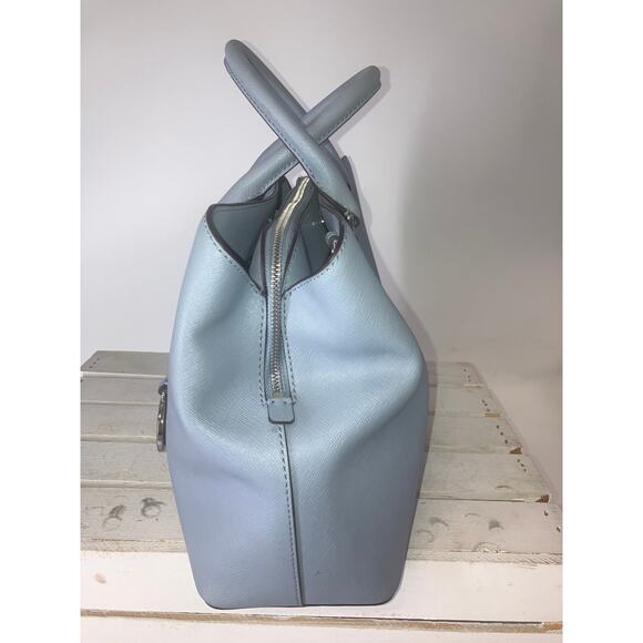 MICHAEL KORS, LARGE TRIPLE COMPARTMENT LIGHT BLUE HANDBAG - Picture 5 of 15